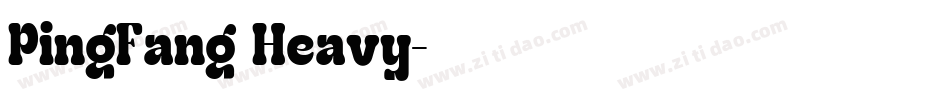 PingFang Heavy字体转换